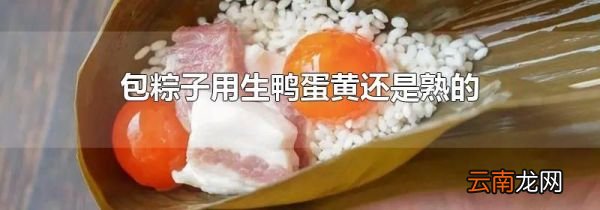 包粽子用生鸭蛋黄还是熟的