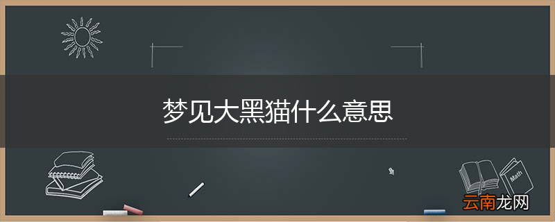 梦见大黑猫什么意思