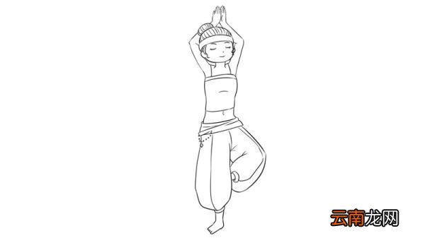 瑜伽的简笔画画法图片