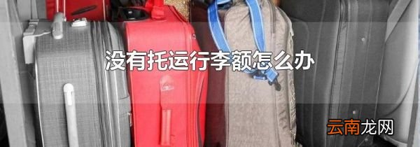 没有托运行李额怎么办