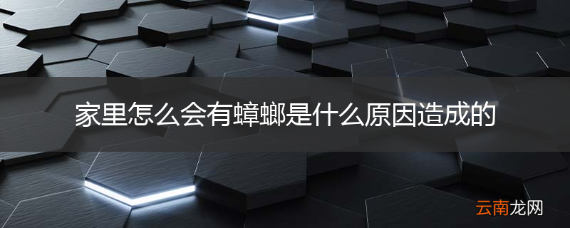 家里怎么会有蟑螂是什么原因造成的