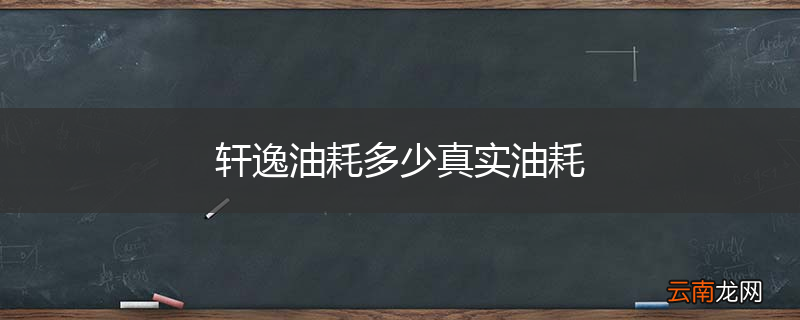 轩逸油耗多少真实油耗