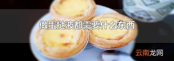 做蛋挞液都需要什么东西