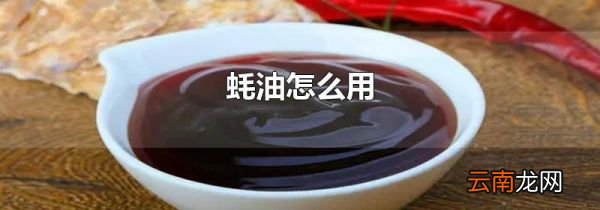 蚝油怎么用