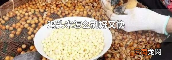 鸡头米怎么剥好又快