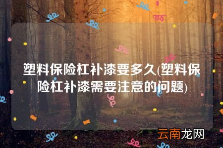 塑料保险杠补漆需要注意的问题 塑料保险杠补漆要多久