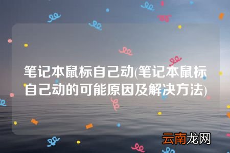 笔记本鼠标自己动的可能原因及解决方法 笔记本鼠标自己动