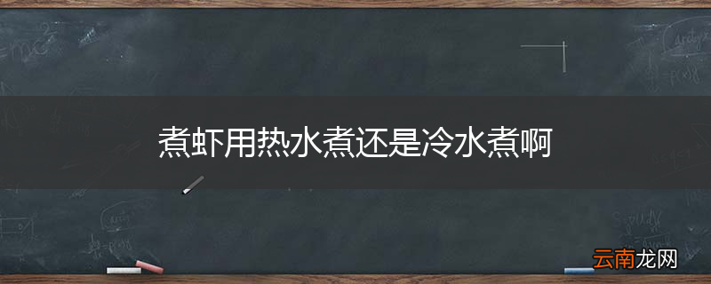 煮虾用热水煮还是冷水煮啊