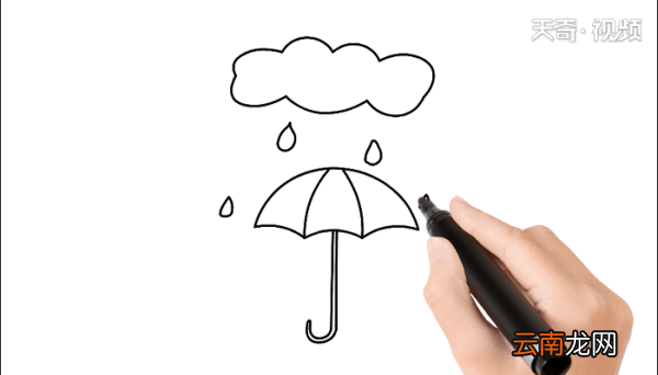 下雨的画 下雨的简笔画