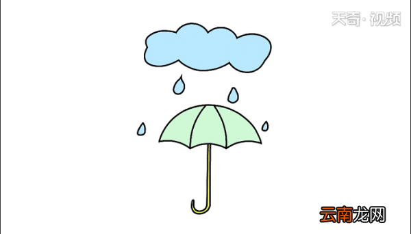 下雨的画 下雨的简笔画