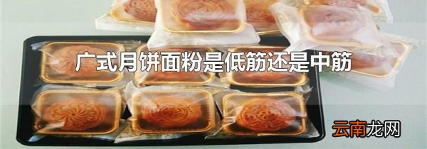 广式月饼面粉是低筋还是中筋