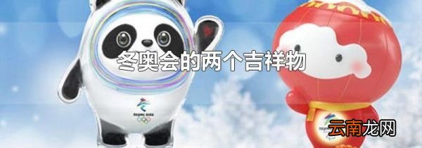 冬奥会的两个吉祥物