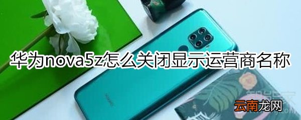 华为nova5z怎么关闭运营商名称显示