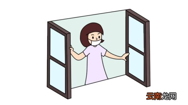 抗击疫情 开窗通风简笔画