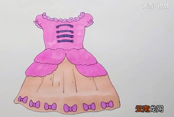 芭比公主裙简笔画