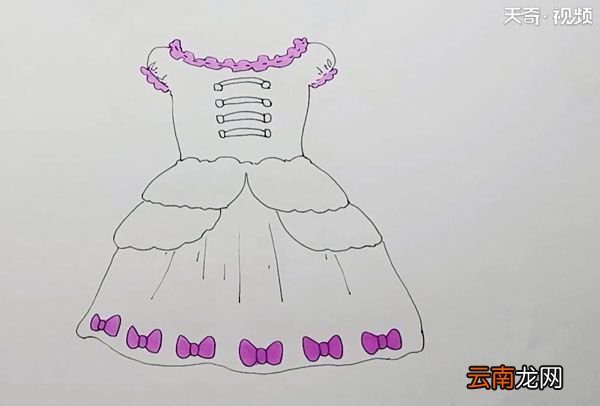 芭比公主裙简笔画