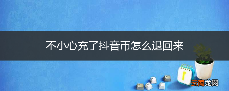 不小心充了抖音币怎么退回来