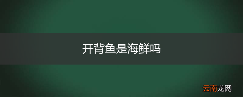 开背鱼是海鲜吗