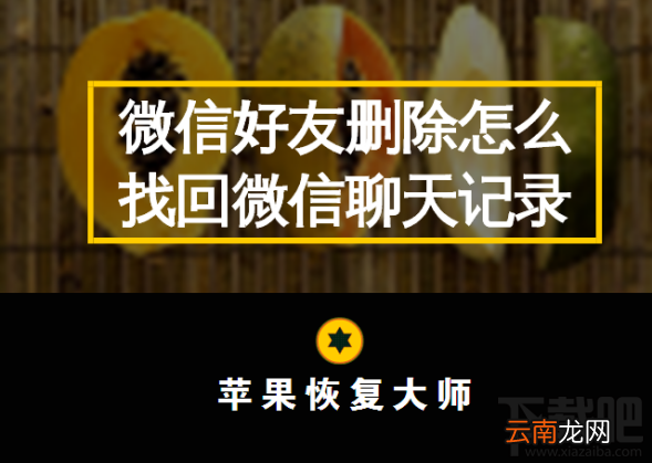 苹果恢复大师：微信好友删除怎么找回微信聊天记录