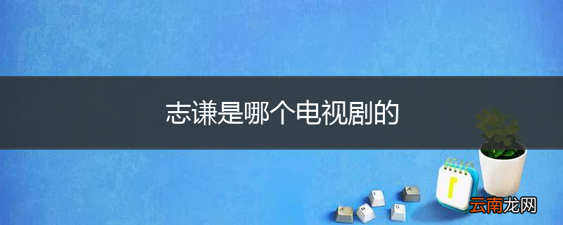 志谦是哪个电视剧的