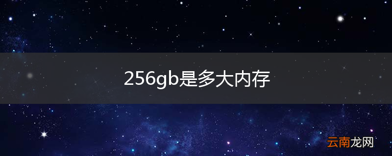 256gb是多大内存