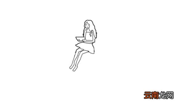吃西瓜的女孩简笔画步骤吃西瓜的女孩简笔画教程