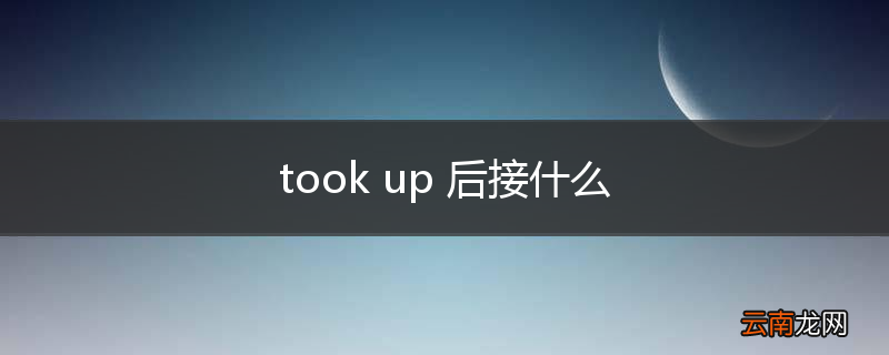 took up 后接什么