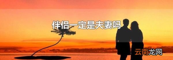 伴侣一定是夫妻吗