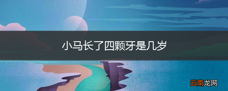小马长了四颗牙是几岁