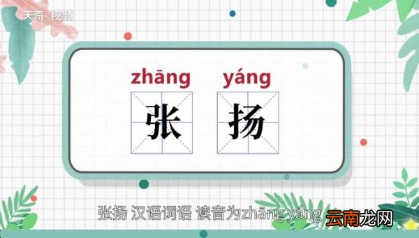 张扬的意思 张扬的意思是什么