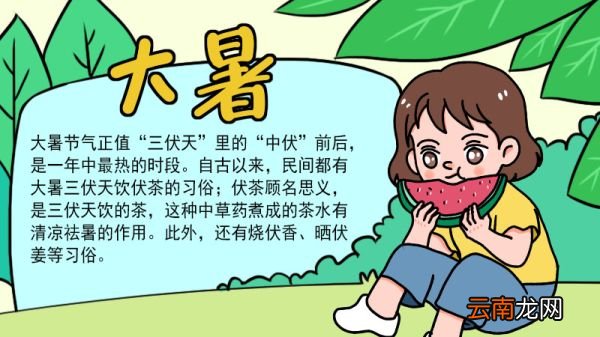 大暑手抄报大暑手抄报画法