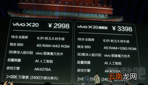 vivo x20有什么版本？vivo x20各版本配置及价格介绍