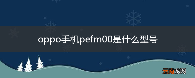 oppo手机pefm00是什么型号