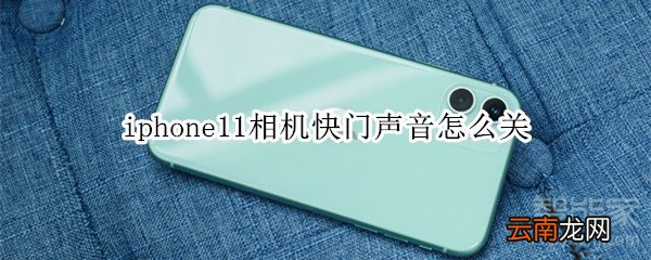 iphone11相机快门声音怎么关