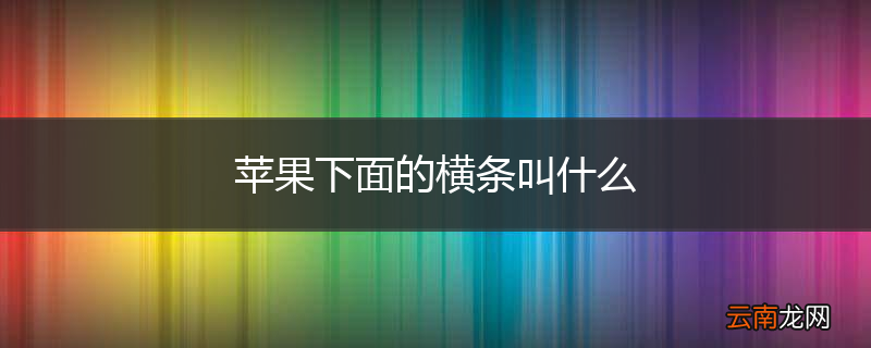 苹果下面的横条叫什么