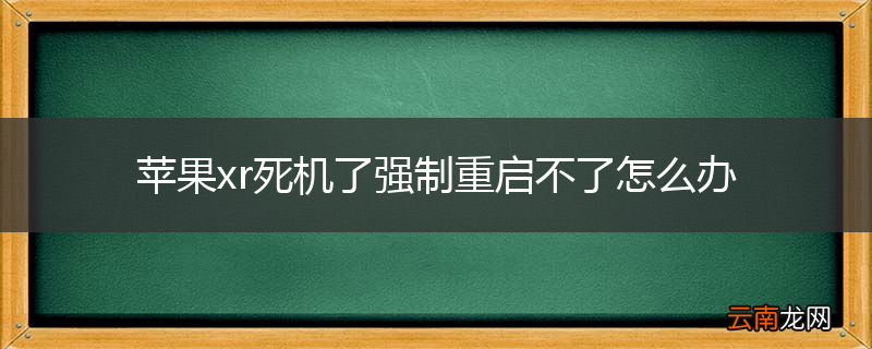 苹果xr死机了强制重启不了怎么办