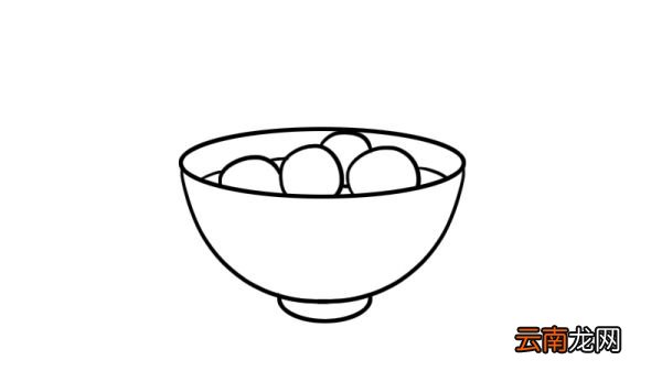 冬至简笔画汤圆