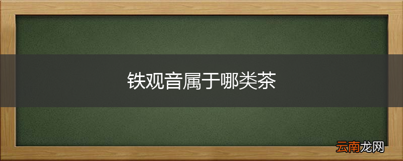 铁观音属于哪类茶