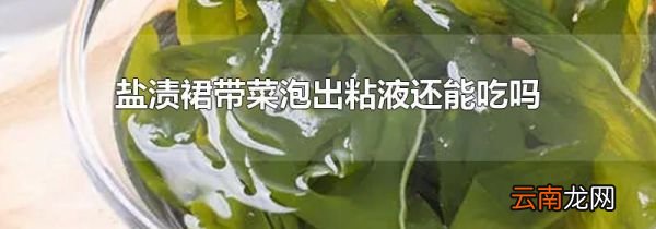 盐渍裙带菜泡出粘液还能吃吗