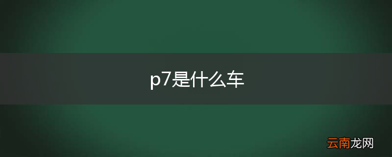 p7是什么车
