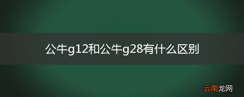 公牛g12和公牛g28有什么区别