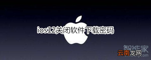 ios12关闭软件下载密码