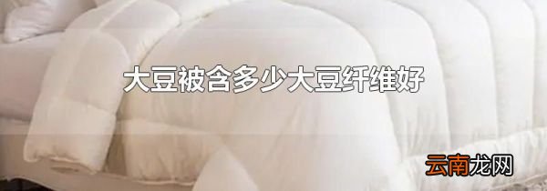 大豆被含多少大豆纤维好