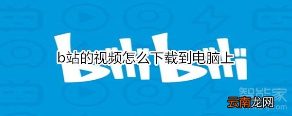 b站的视频怎么下载到电脑上