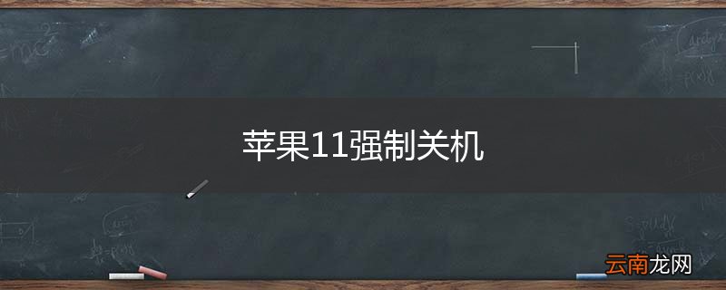 苹果11强制关机