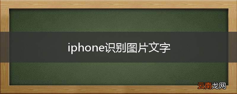 iphone识别图片文字
