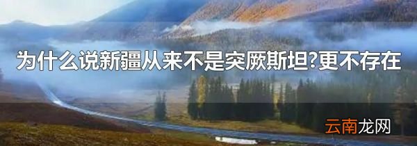 为什么说新疆从来不是突厥斯坦?更不存在