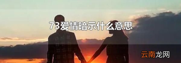 73爱情暗示什么意思