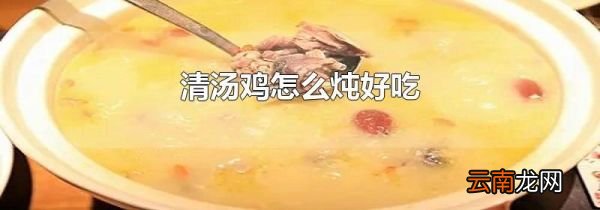 清汤鸡怎么炖好吃