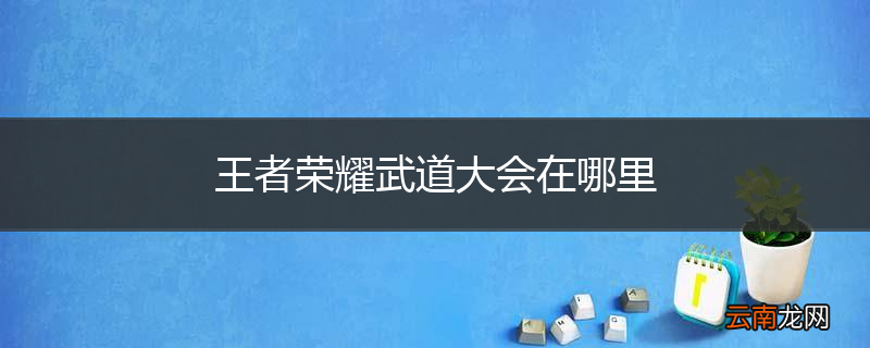 王者荣耀武道大会在哪里